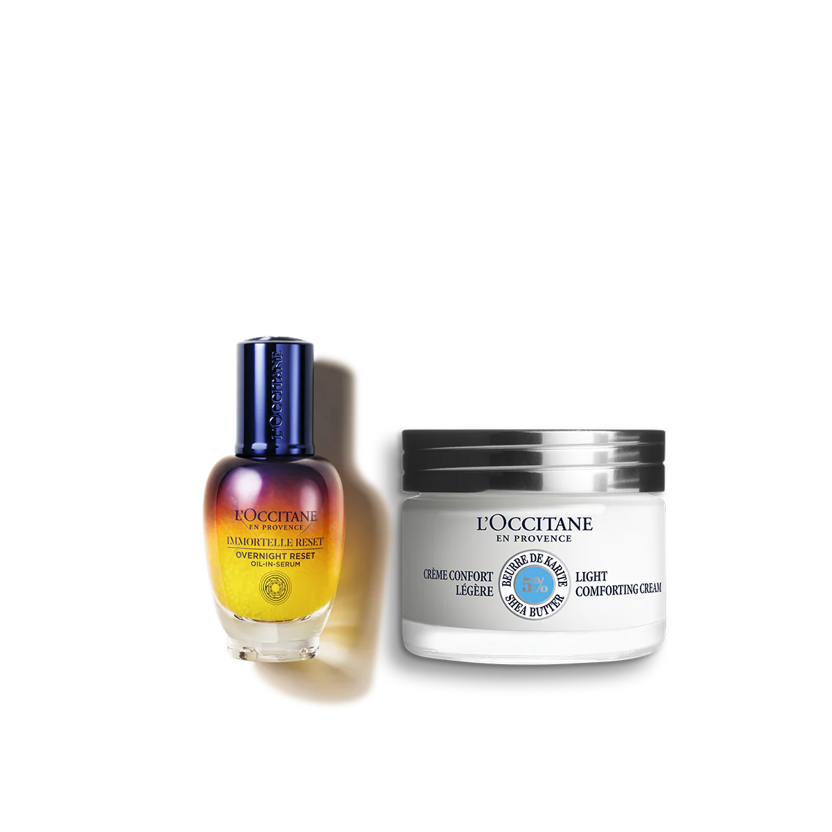 Zestaw w cenie specjalnej - Duet serum Immortelle Reset i Lekki kojący krem Masło Shea